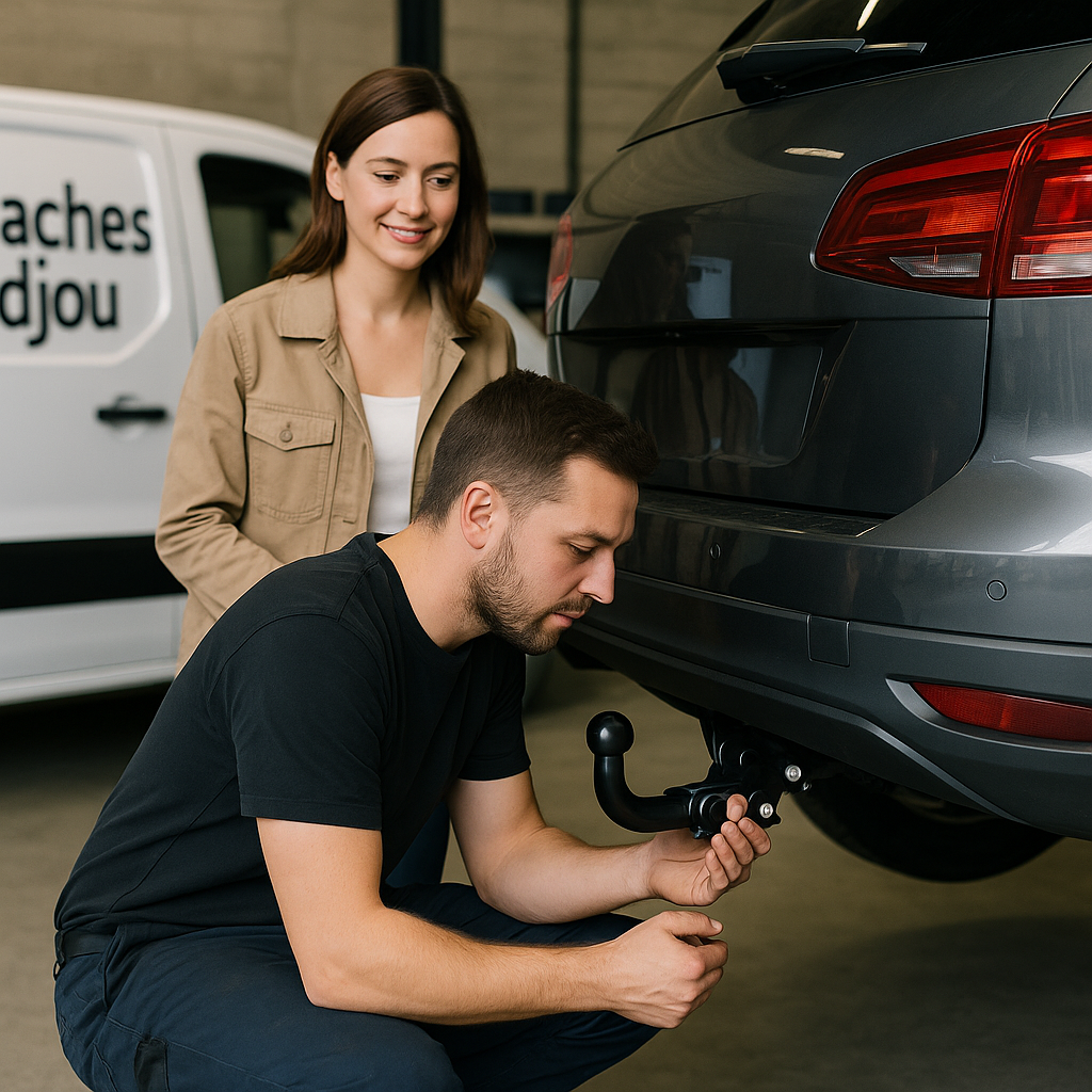 Illustration : montage attache remorque Namur